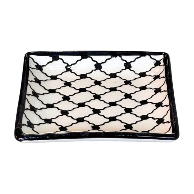 Dessert Small Serving Plate Kuffiya Pattern