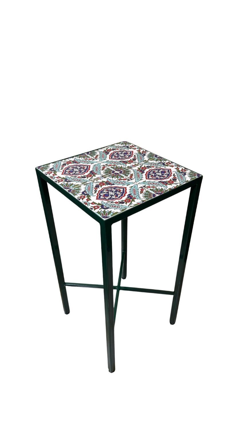 Side Table with Palestinian Ceramic Tiles – Ottoman