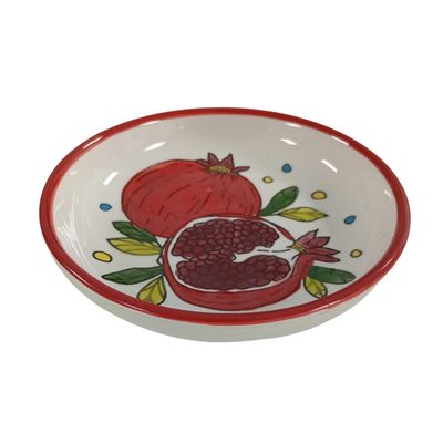 Palestinian Ceramic Serving Bowl – Pomegranate, 13 cm, Hand-painted