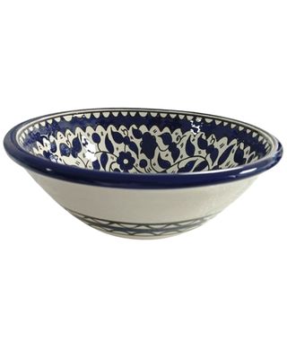 Large salad bowl 25 cm Blue and White