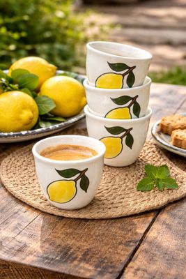 Lemon coffee cups