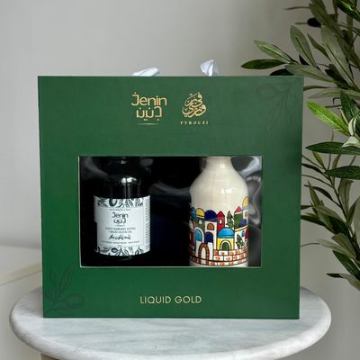 Liquid Gold Olive Oil Premium Gift Box – Fyrouzi × Jenin