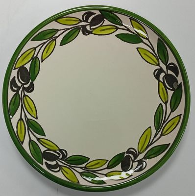 Olive Painted Dinner Plate 