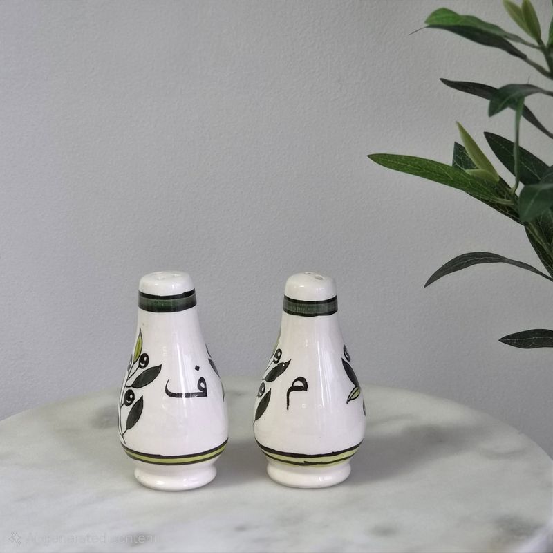 Mediterranean Olive Salt &amp; Pepper Shakers