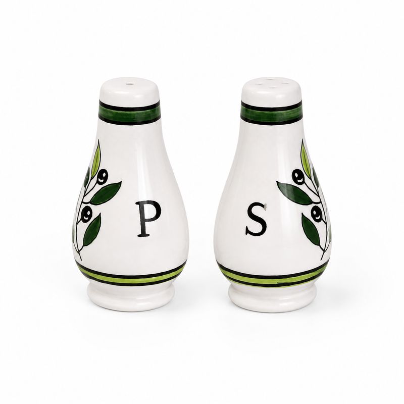 Mediterranean Olive Salt &amp; Pepper Shakers