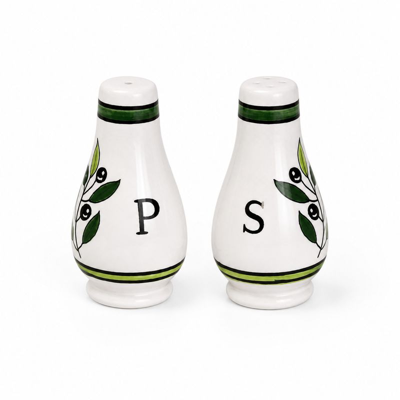 Mediterranean Olive Salt &amp; Pepper Shakers