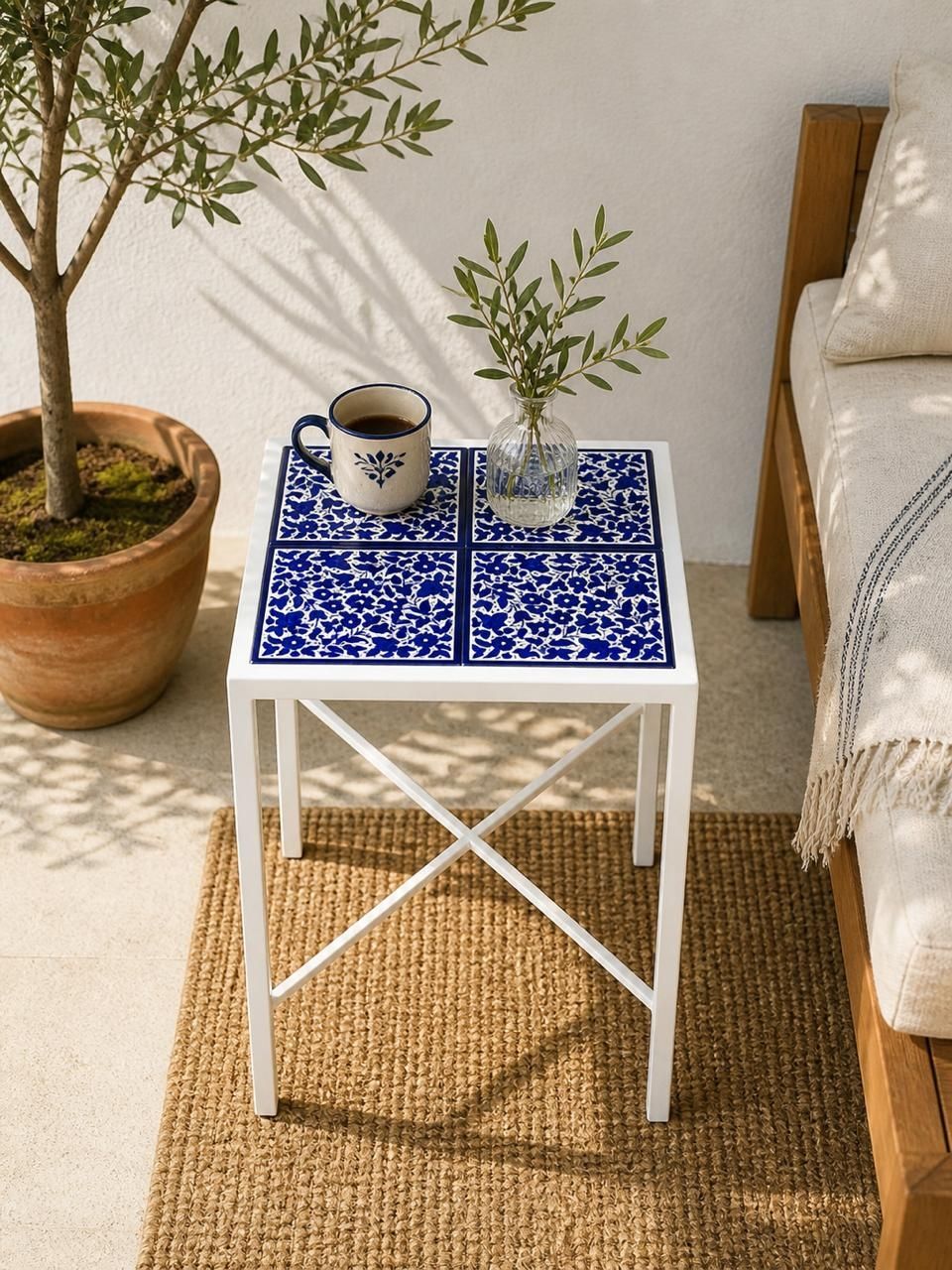 Palestine Garden Side Table Mutli-color Floral