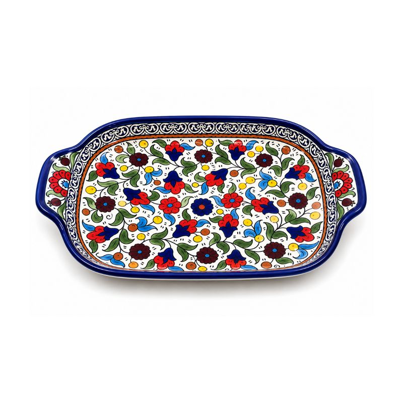 Levant Floral Rectangle Serving Tray