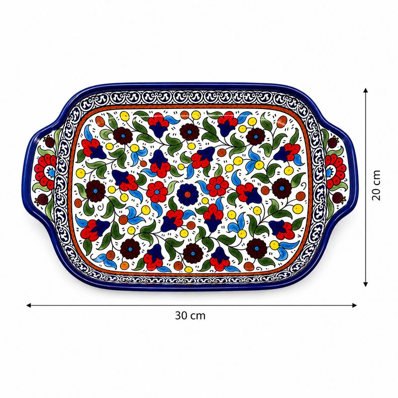 Levant Floral Rectangle Serving Tray