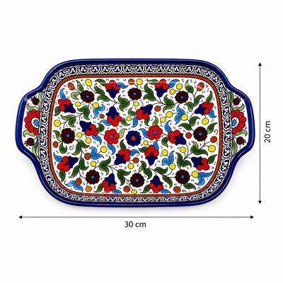 Levant Floral Rectangle Serving Tray