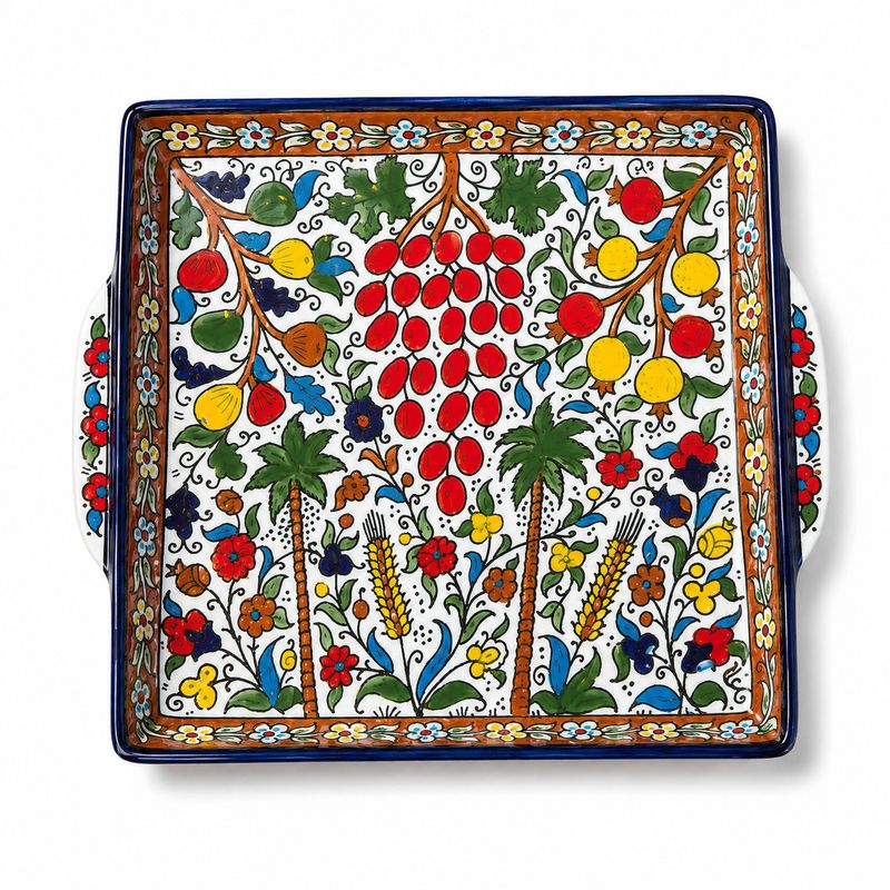 Grapes of Hebron Square Serving Plate