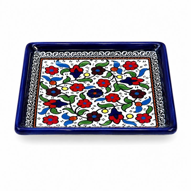 Medium Square Floral Plate