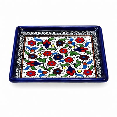 Medium Square Floral Plate