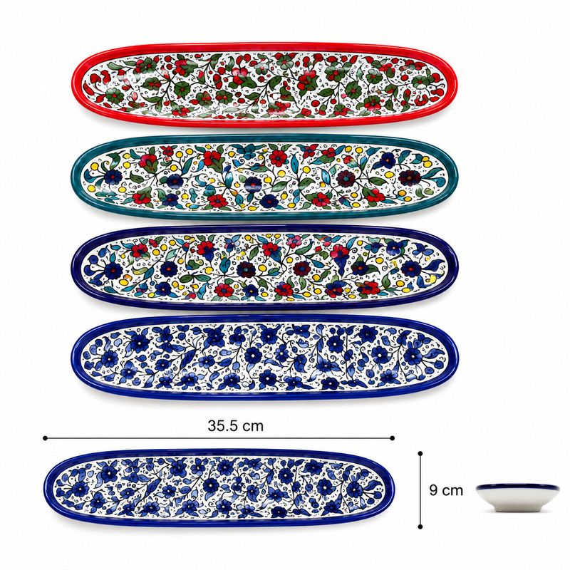 Levant Bloom Mezza Oval Plate