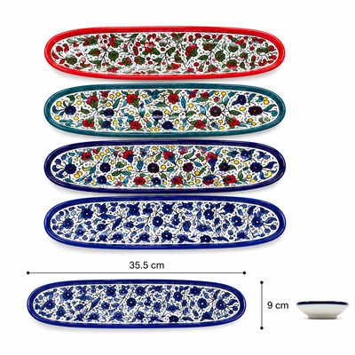 Levant Bloom Mezza Oval Plate