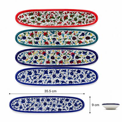Levant Bloom Mezza Oval Plate
