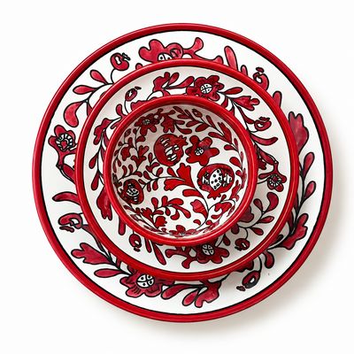 Rumman | رُمّان Pomegranate 18-pcs Dinner Plate Set