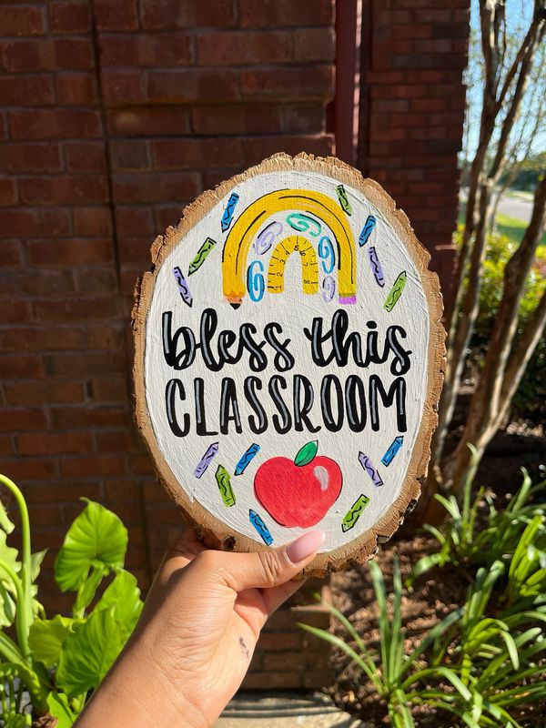 Round Wood Sign