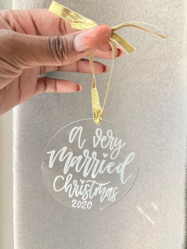 A Very Married Christmas Ornament