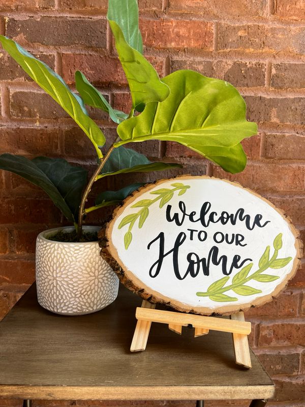 Classic Greenery Wood Sign