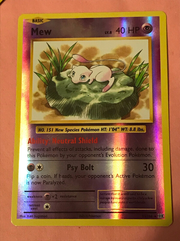 Mew (53/108 - Reverse Holo) Pokemon TCG XY Evolutions 2016