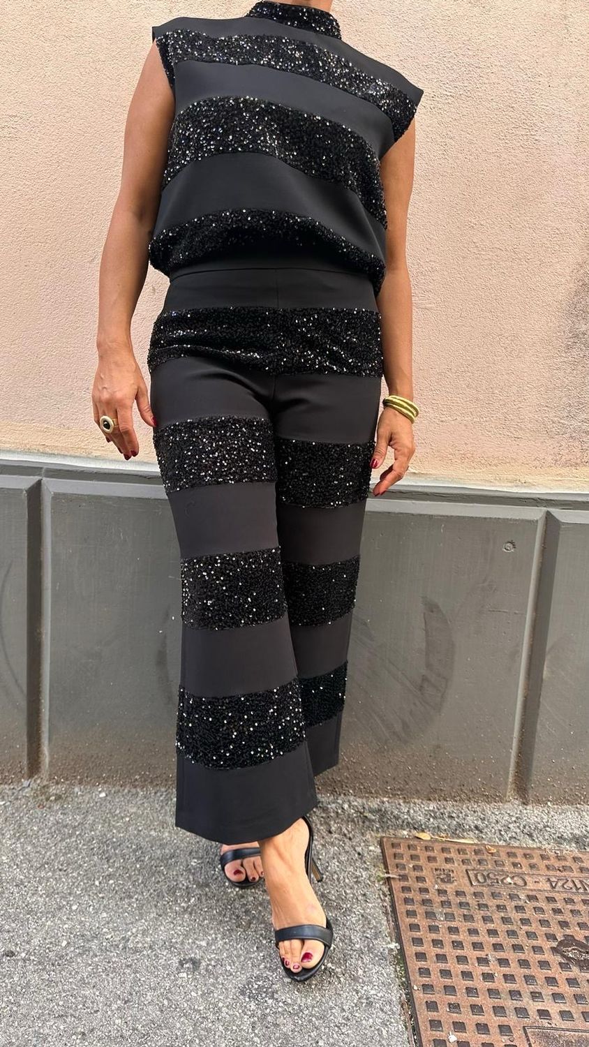 ACCESS PANTALONE PAILLETTES