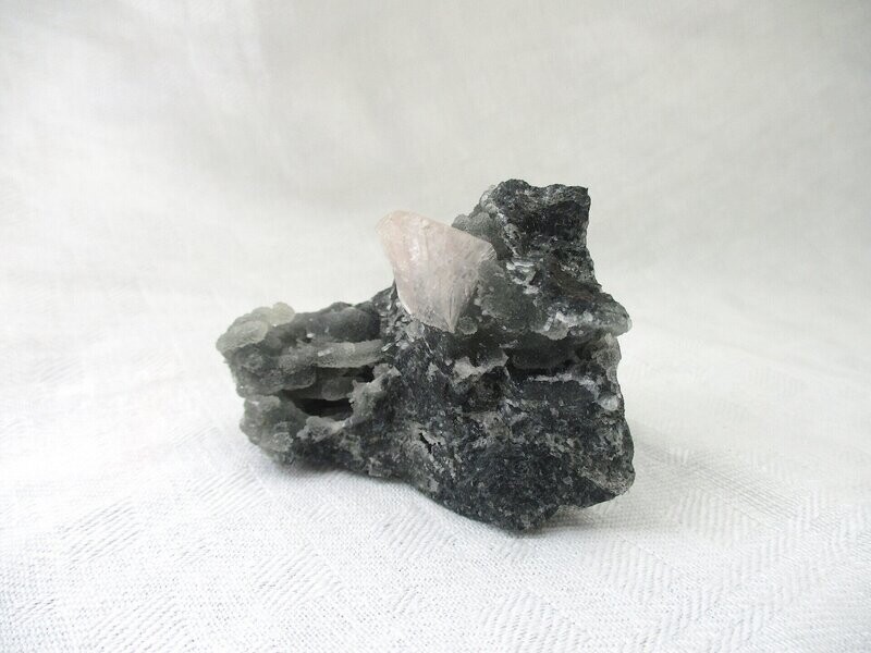 Grey Heulandite with Stillbite