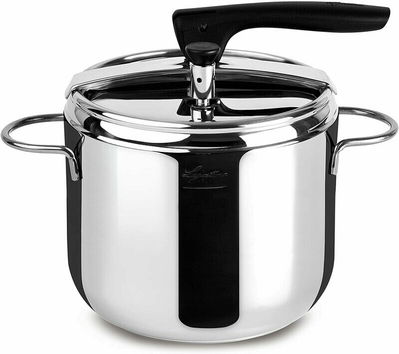 LAGOSTINA Inoxfire Pentola A Pressione Ø Cm 22 - Lt 7 Adatta Ad Induzione Made In Italy