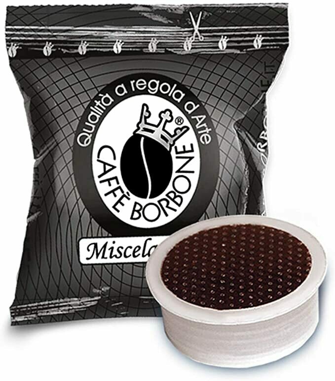 50 CAPSULE CAFFE' BORBONE FAP MISCELA NERA - COMPATIBILE LAVAZZA ESPRESSO POINT