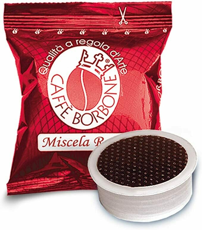 50 CAPSULE CAFFE' BORBONE FAP MISCELA ROSSA - COMPATIBILE LAVAZZA ESPRESSO POINT