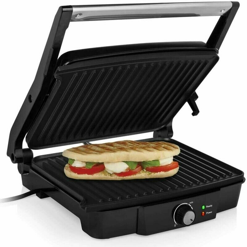 Tristar GR-2853 - Griglia a contatto con apertura a 180°, superficie di cottura 29 x 23,5 cm, utilizzabile anche come griglia da tavolo, 2000 Watt, colore: Nero Tristar GR-2853 - Griglia a contatto con apertura a 180°, superficie di cottura 29 x 23,5 cm, utilizzabile anche come griglia da tavolo, 2000 Watt, colore: Nero