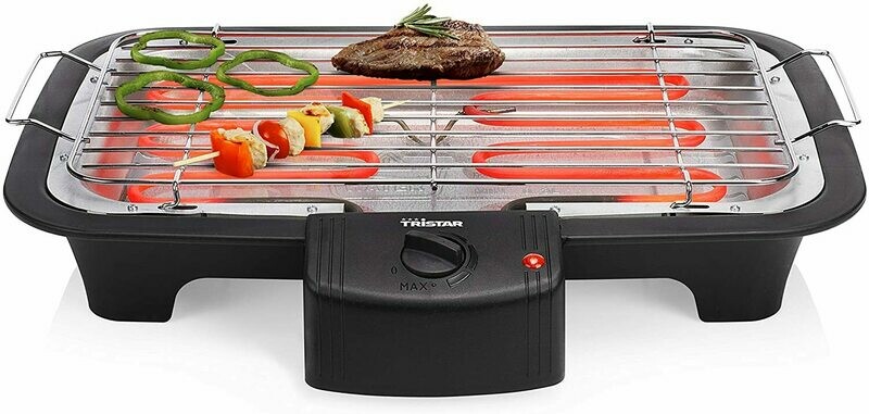Tristar BQ-2813 Barbecue Elettrico, 2000 W, Plastica, Nero