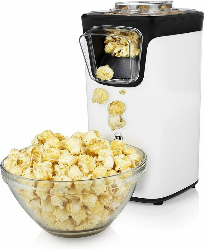 Princess 292986 Macchina per Popcorn, 1100 W, Plastica, Nero e Bianco