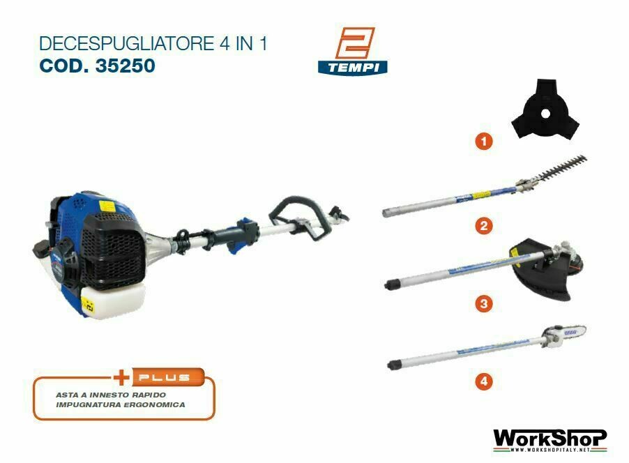 Decespugliatore Hyundai 42,7cc 1,7Hp 4 in 1 cod. 35250