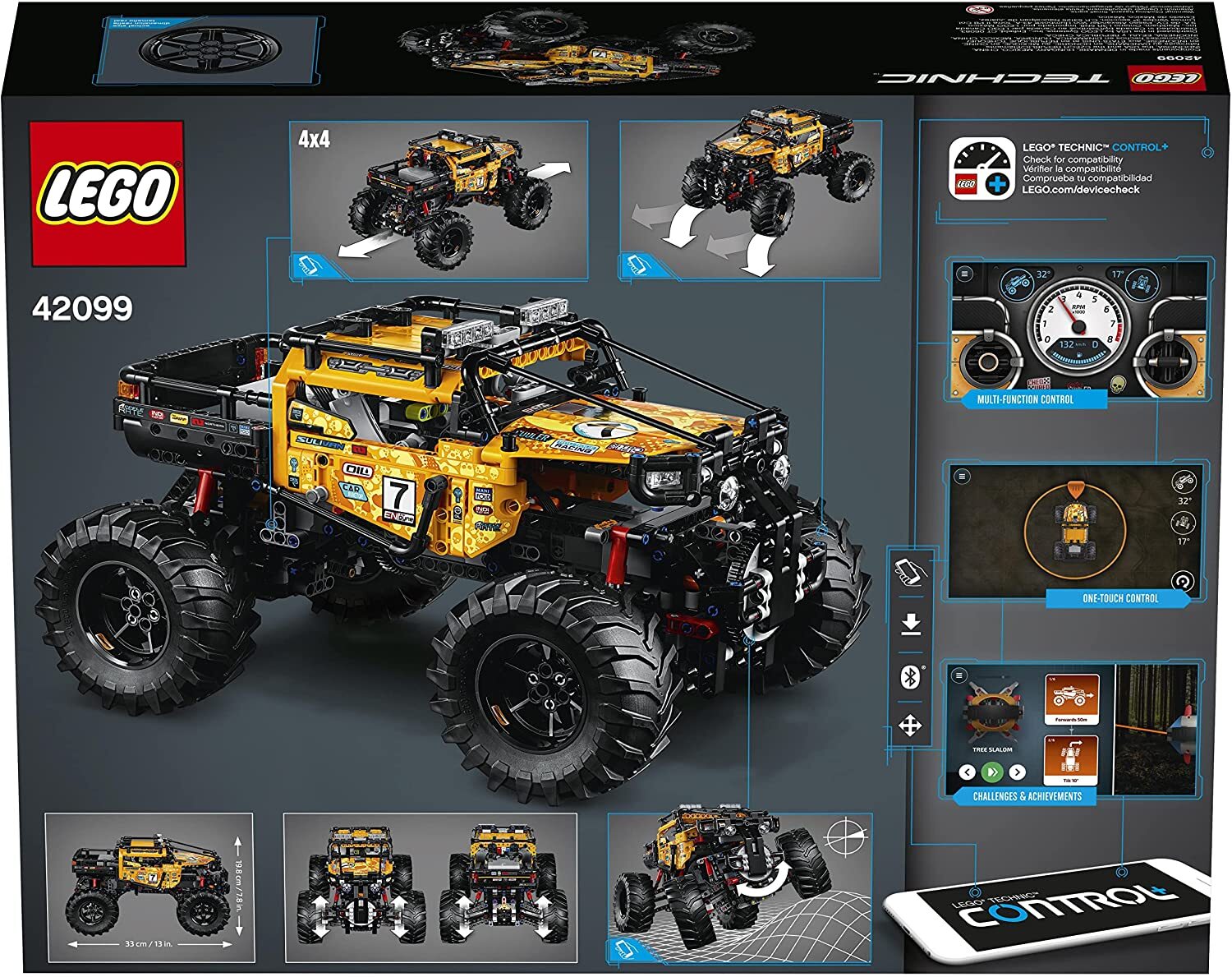 LEGO Technic Fuoristrada X-treme 4x4, Camion Giocattolo Telecomandato, RC  Car, Regali per Bambini di 11+ Anni, 42099