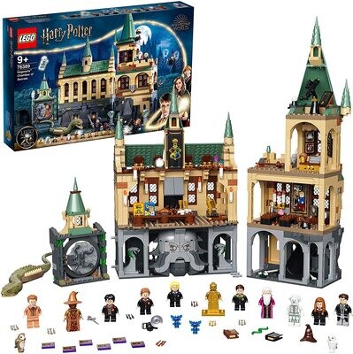 LEGO Harry Potter La Camera dei Segreti di Hogwarts, Set Castello con Sala Grande e Minifigure d'Oro del 20° Anniversario, 76389