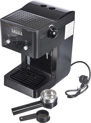Gaggia GG2016 Macchina da Caffè Espresso Manuale, 1025 W, 1L, Nero