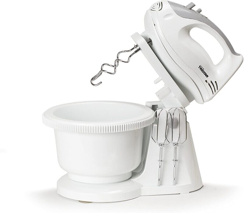 Tristar MX-4152 Mixer Ciotola, 2 Ganci per Impastare e 2 Fruste