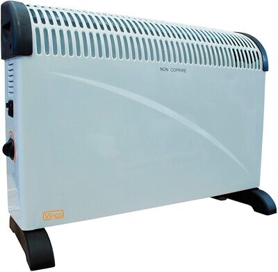 70504 VINCO Termoconvettore stufa elettrica 2000W termostato ventilazione caldo