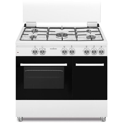SCHAUB LORENZ Cucina Elettrica SS590EW 5 Fuochi a Gas Forno Elettrico Classe A Dimensioni 90 x 60 cm Colore Bianco