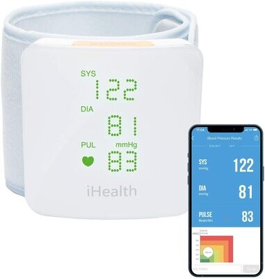 iHealth VIEW BP7S Gestisci la tua pressione sanguigna, ovunque e in qualsiasi momento, compatibile con Bluetooth per dispositivi Apple e Android.