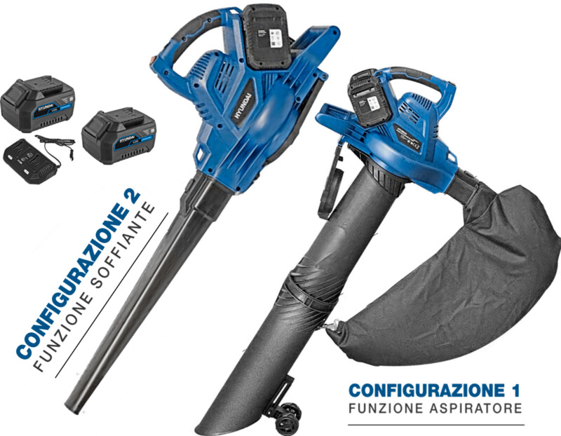 Soffiatore aspiratore Hyundai 25820 a batteria - Blu