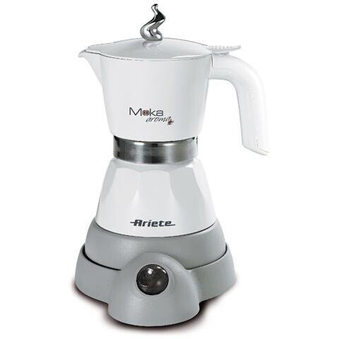 ARIETE 1358white-caffettiera Elettrica -moka 480w 4/2tazze Moka Aroma Elettrica