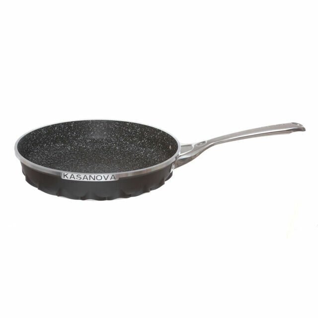 Kasanova Vulcano KTS000054NOC 32cm Padella di Alluminio - Nera