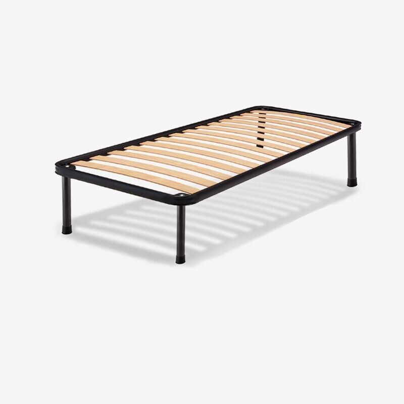 Rete singola 80x190 cm a doghe classiche – doghe in legno di faggio, telaio in ferro