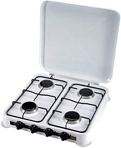 VINCO Fornello A Gas Gpl 4 Fuochi Bruciatore 1.4 Kw 76004 Campeggio Camper