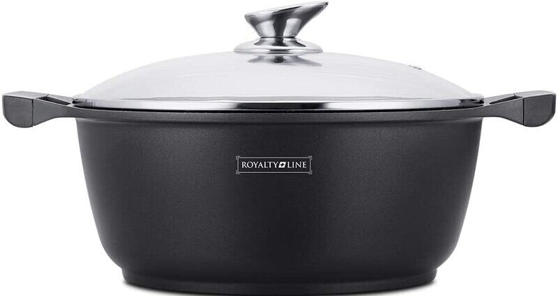 Royalty Line GYD RL-BS34M - Pentola Profonda con Rivestimento in Marmo da 34 cm