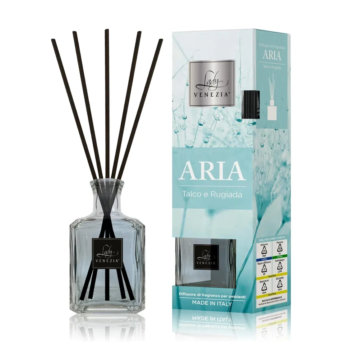Maxi Diffusore Ambiente Cubo "I Quattro Elementi" con Bastoncini - 4 Fragranze - 250 ml
