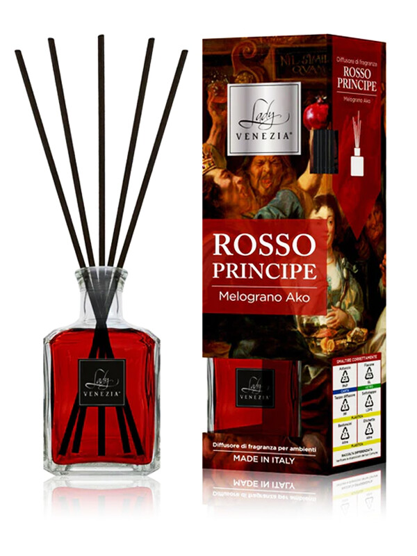 Lady Venezia Diffusore Cubo Rossi D’Autore Rosso Principe – Melograno Ato 250Ml
