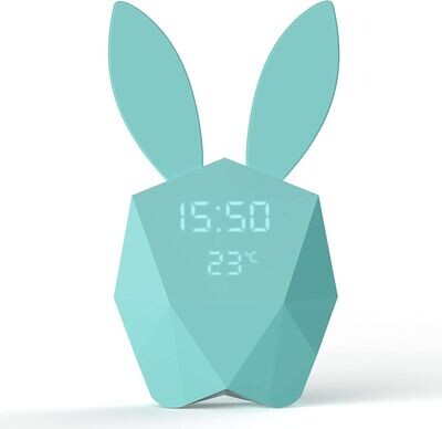Mob Cutie Clock Connect - Sveglia intelligente e connessa, con sensore di movimento, luce notturna Nomade Design - Turchese